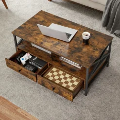 Outlet SONGMICS Étagère de toilettes Marron Rustique + Noir