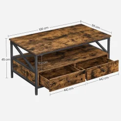 Outlet SONGMICS Étagère de toilettes Marron Rustique + Noir