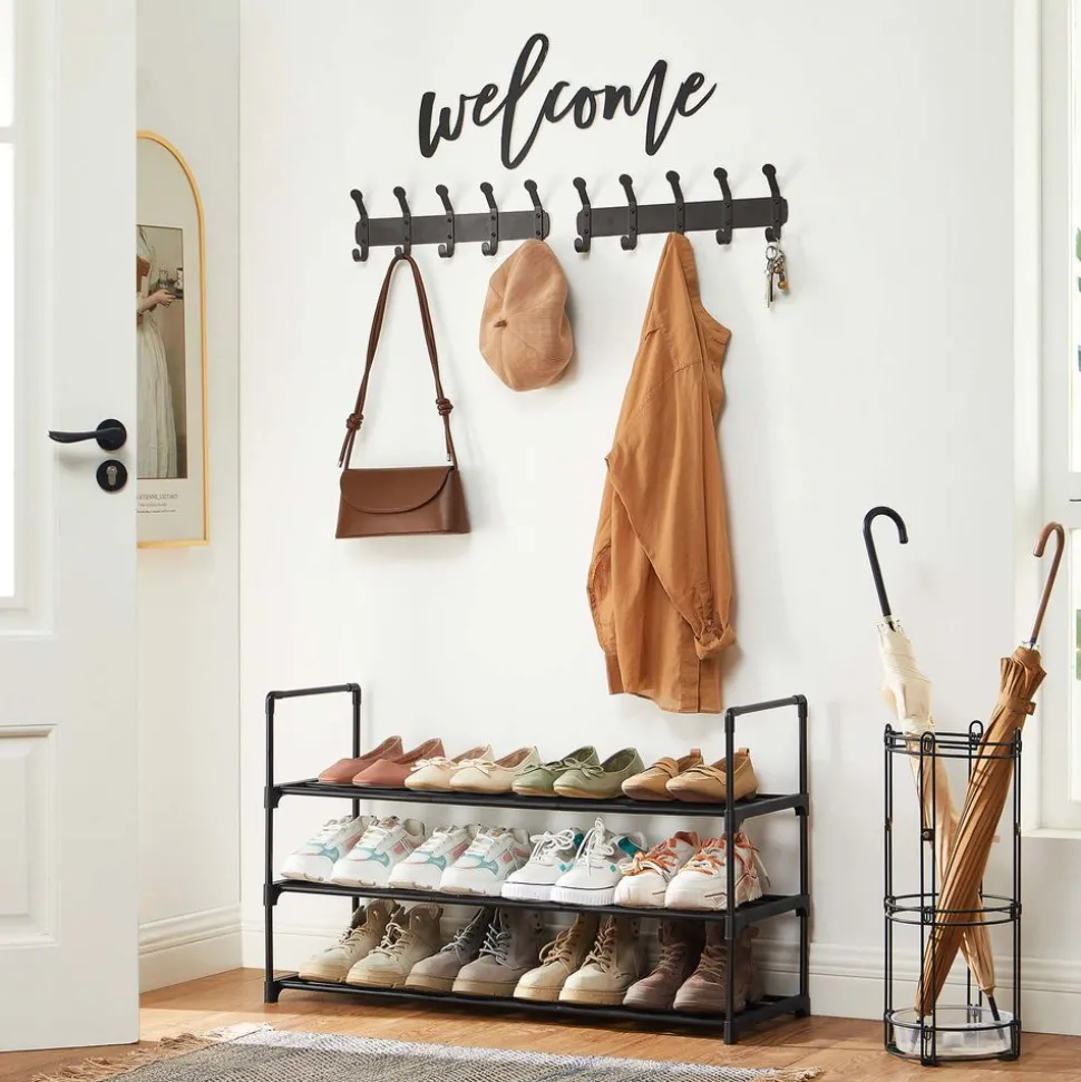 Sale SONGMICS Étagère empilable Noir