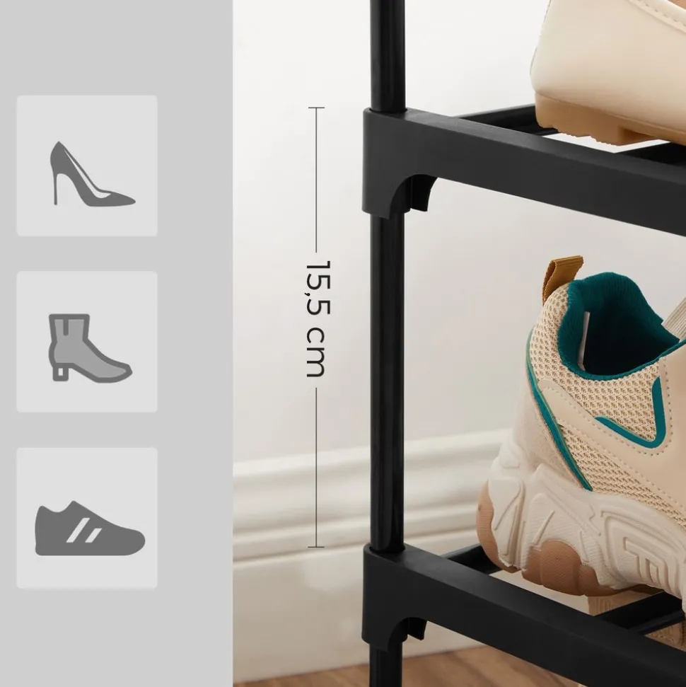 Sale SONGMICS Étagère empilable Noir