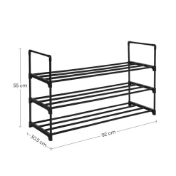 Sale SONGMICS Étagère empilable Noir