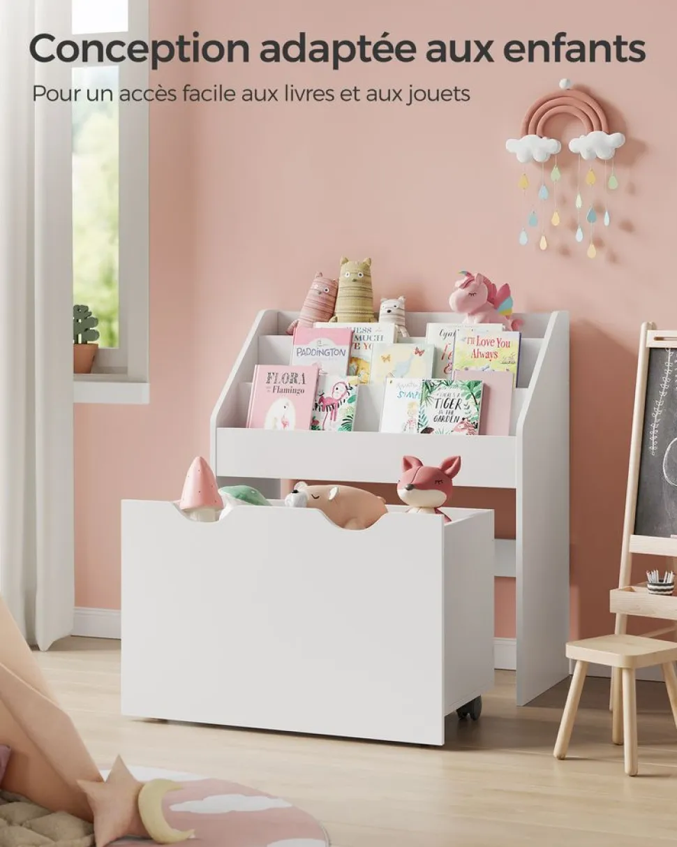 New SONGMICS Étagère en verre à 5 niveaux doré