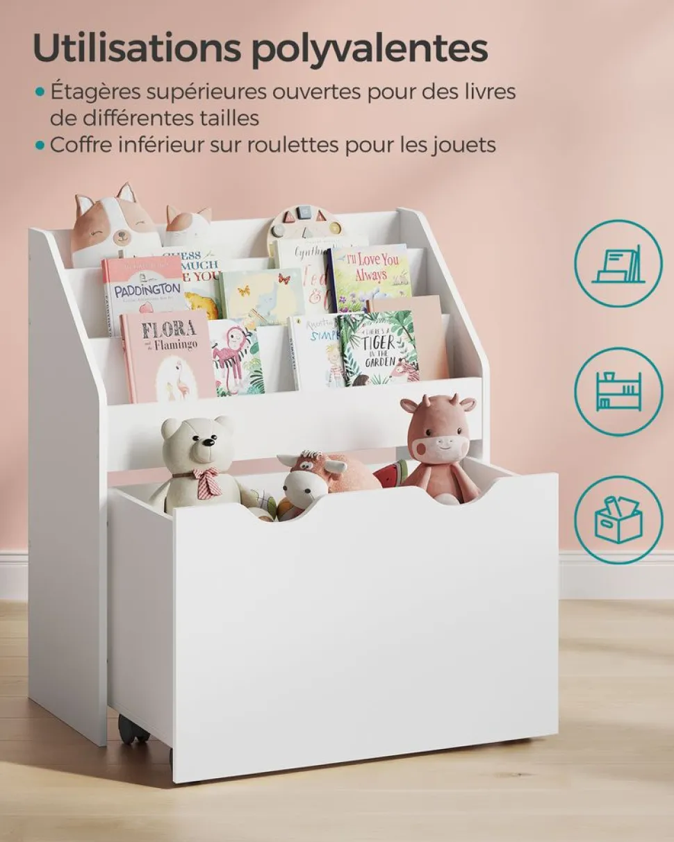 New SONGMICS Étagère en verre à 5 niveaux doré