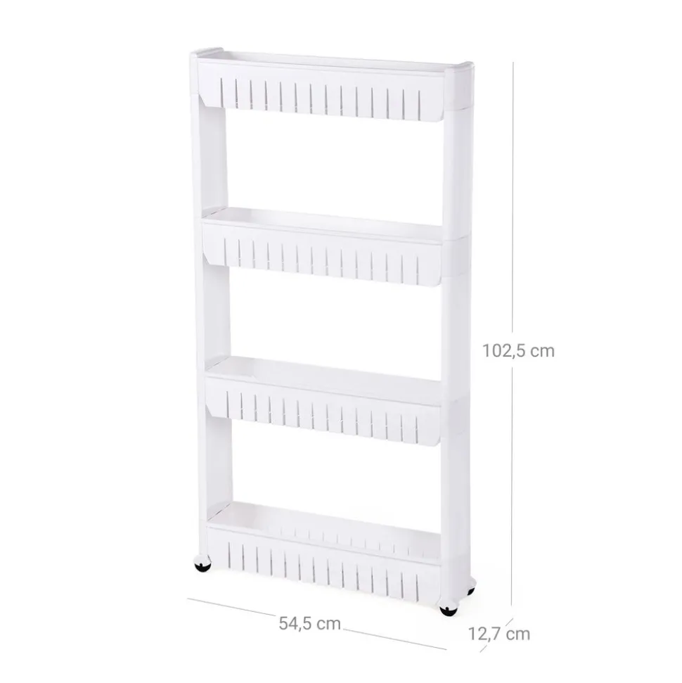 Store SONGMICS Étagère fine 4 niveaux Blanc