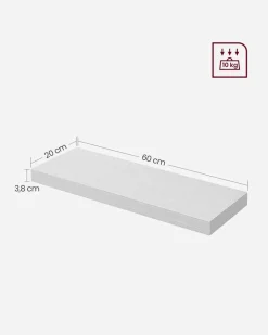 Sale SONGMICS Étagère murale Blanc érable