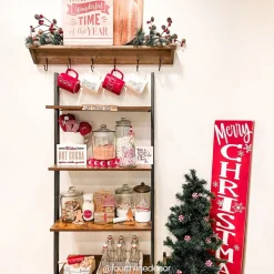 Discount SONGMICS Étagère murale échelle industriel Marron Rustique + Noir