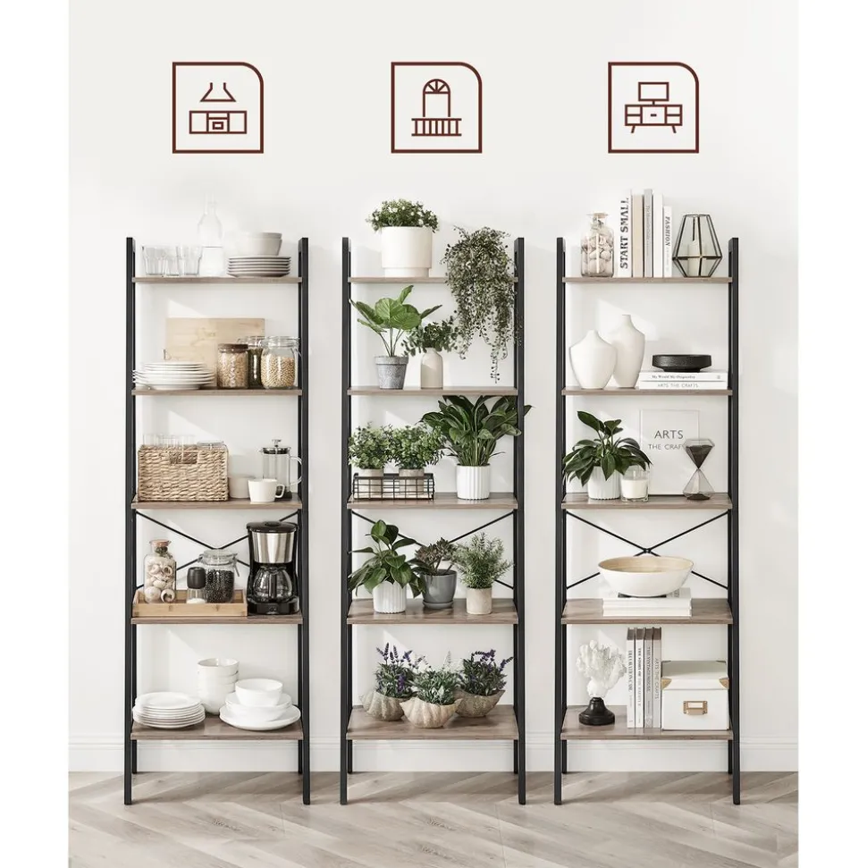 Cheap SONGMICS Étagère murale hexagonale noir