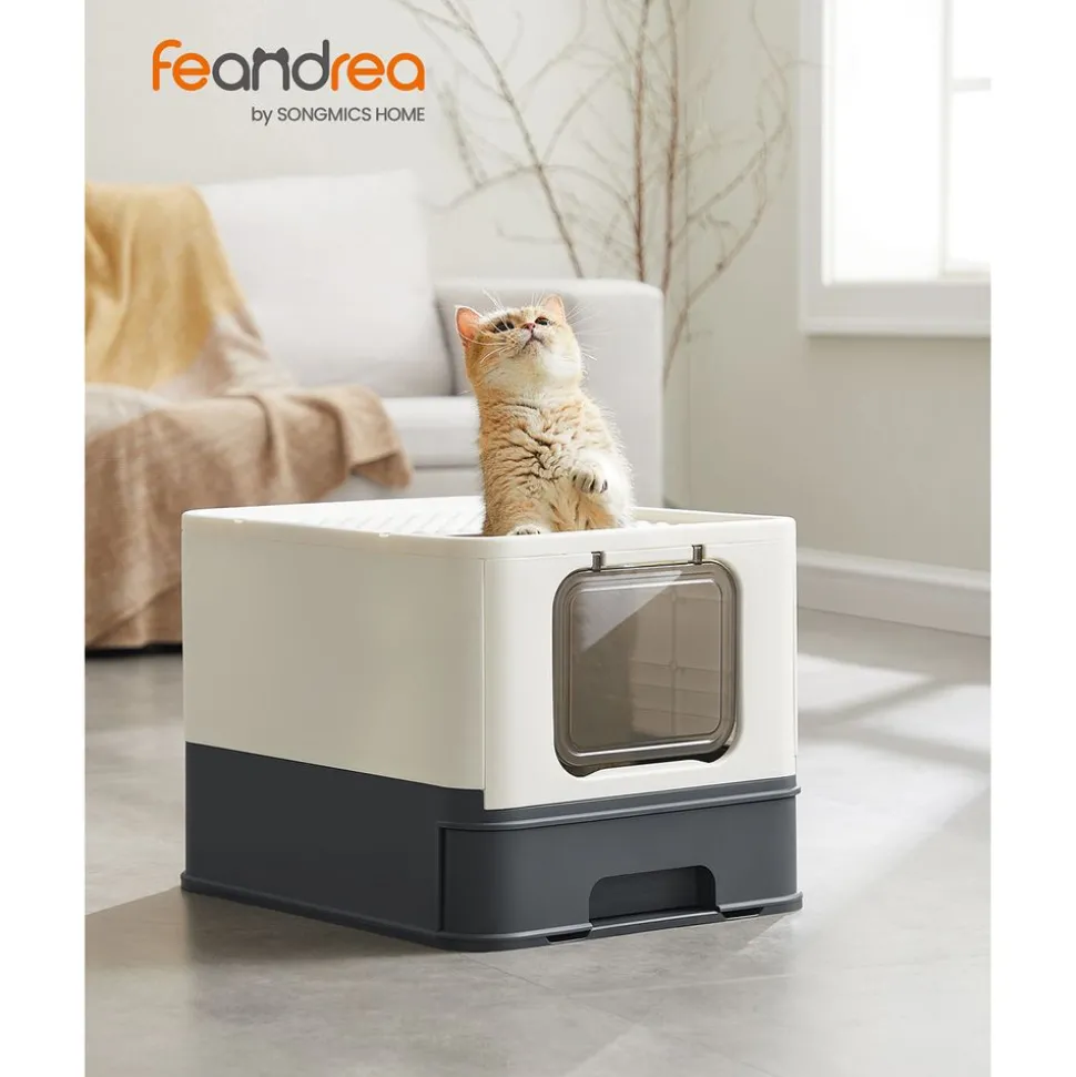 Sale SONGMICS Étagère murale pour chat avec tapis en tissu Marron Avoine + Marron Café