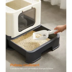 Sale SONGMICS Étagère murale pour chat avec tapis en tissu Marron Avoine + Marron Café