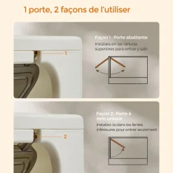 Sale SONGMICS Étagère murale pour chat avec tapis en tissu Marron Avoine + Marron Café