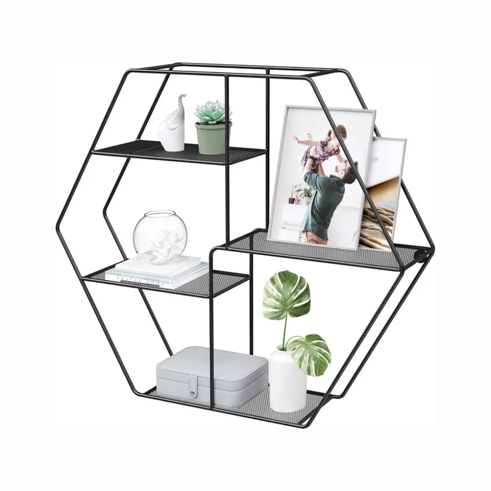 Discount SONGMICS Étagère murale ronde rose gold Beige