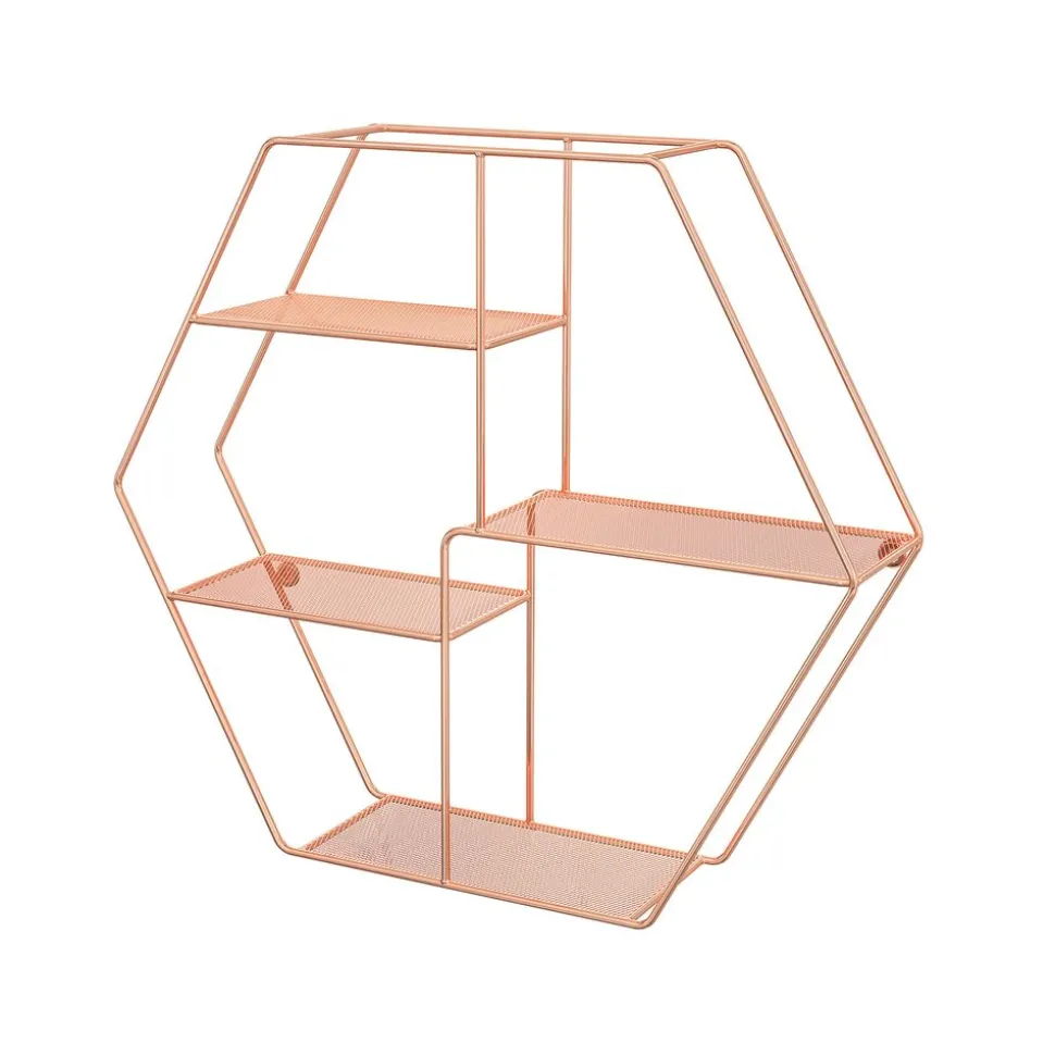 Discount SONGMICS Étagère murale ronde rose gold Beige