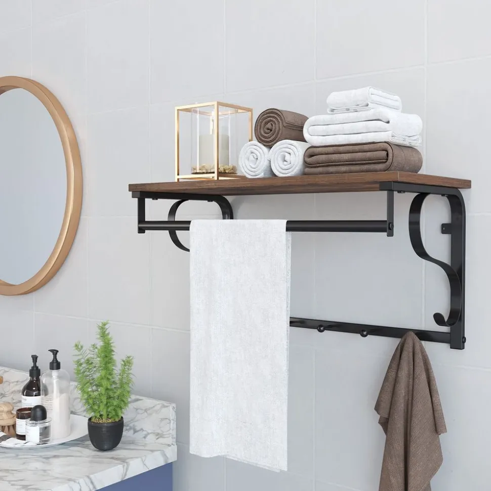 Sale SONGMICS Étagère portemanteau murale