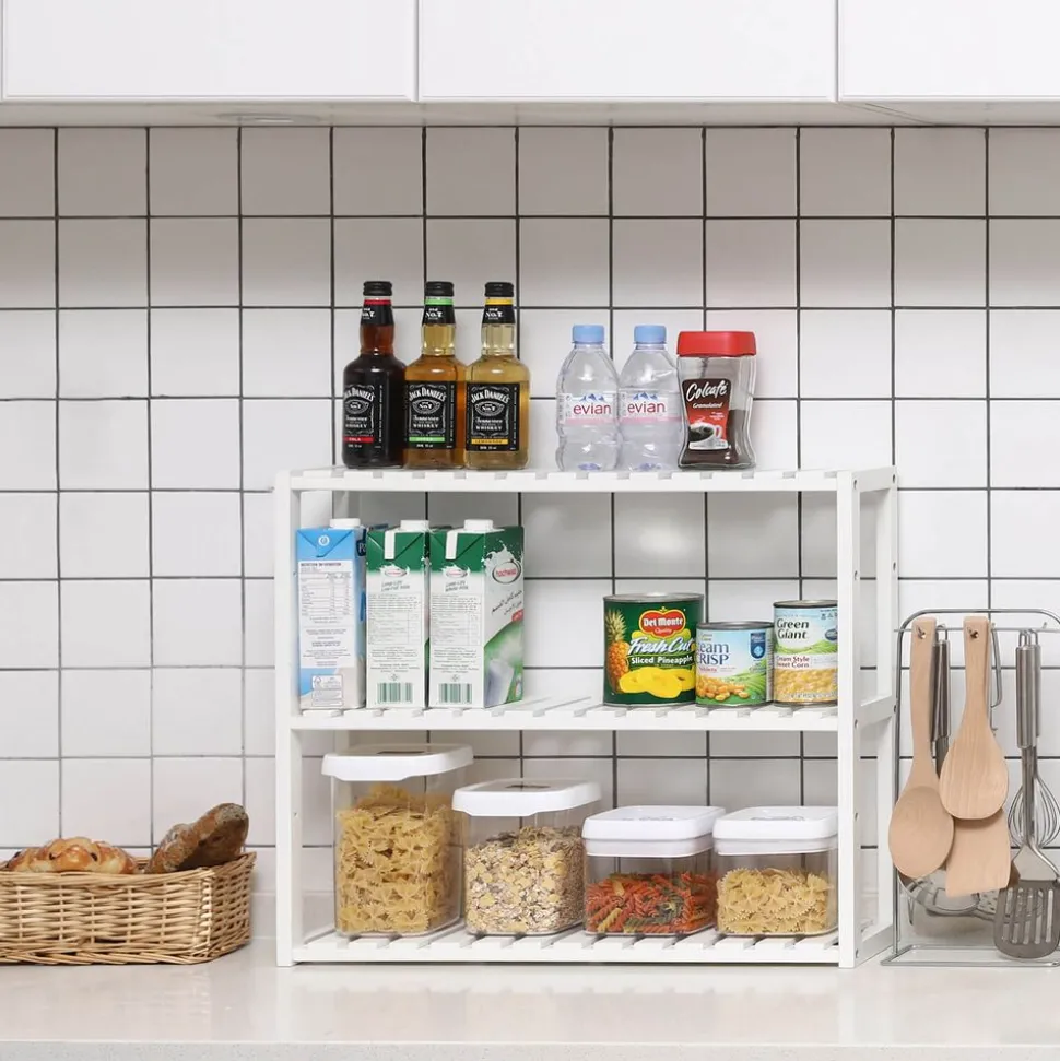 Clearance SONGMICS Étagère rangement bambou