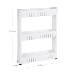 Best SONGMICS Étagère rangement fine 3 niveaux Blanc