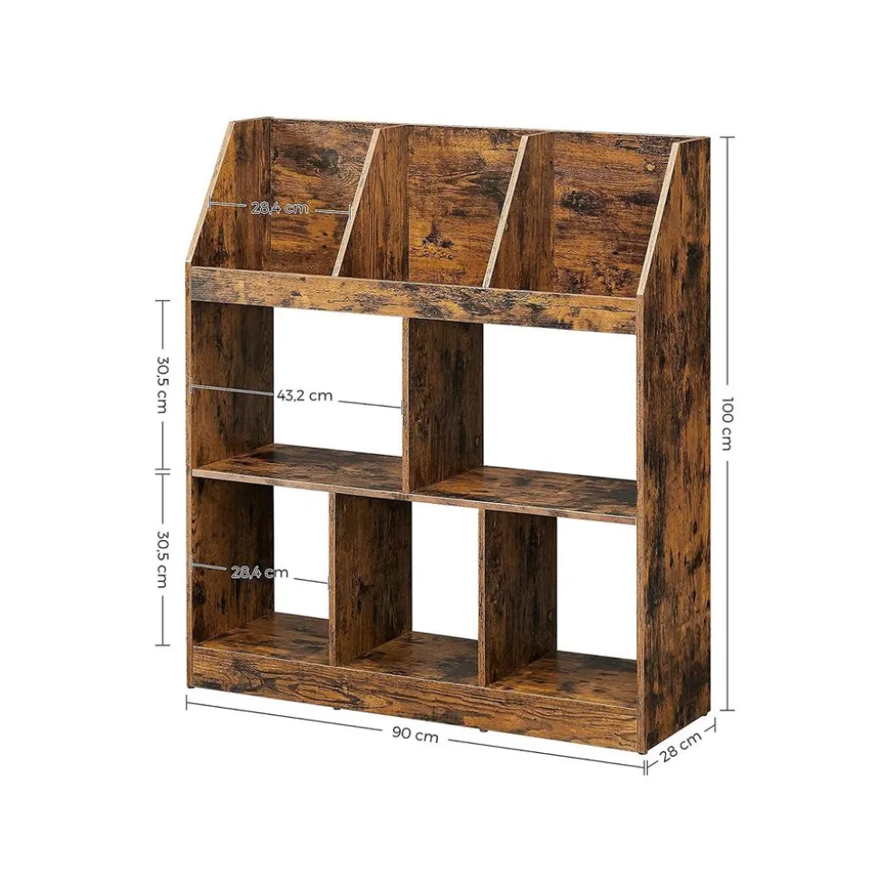 Clearance SONGMICS Étagère rangement rustique Marron Rustique