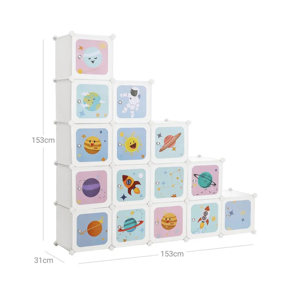 Clearance SONGMICS Étagère sur roulettes Blanc