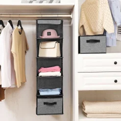 Sale SONGMICS Étagère suspendue Gris