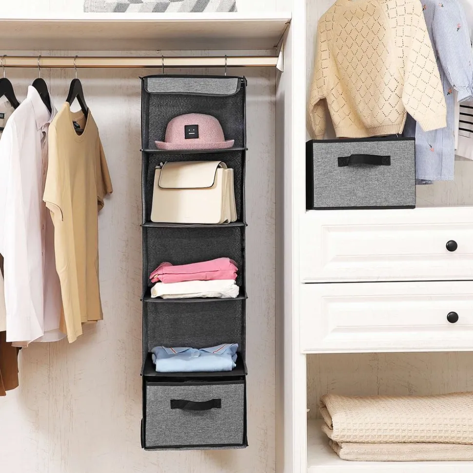 Sale SONGMICS Étagère suspendue Gris