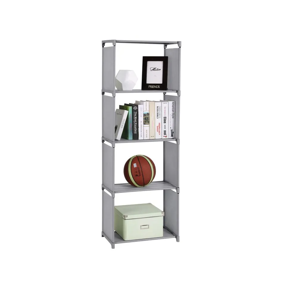 Cheap SONGMICS Étagère tissu 4 niveaux Gris