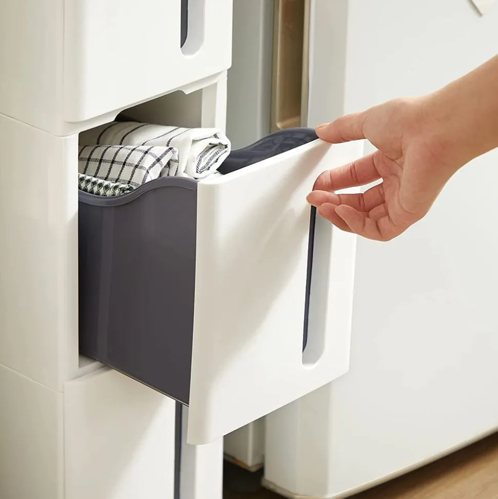 New SONGMICS Étagère étroite Blanc