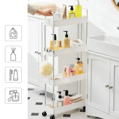 Flash Sale SONGMICS Étagère étroite blanc