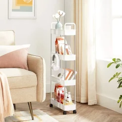 Flash Sale SONGMICS Étagère étroite blanc