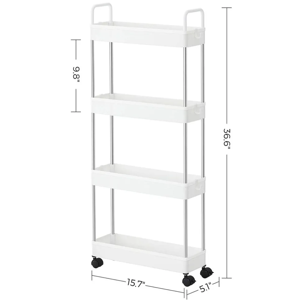 Flash Sale SONGMICS Étagère étroite blanc