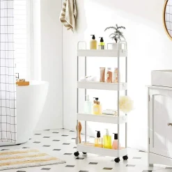 Flash Sale SONGMICS Étagère étroite blanc