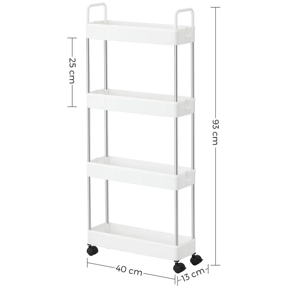 Flash Sale SONGMICS Étagère étroite blanc