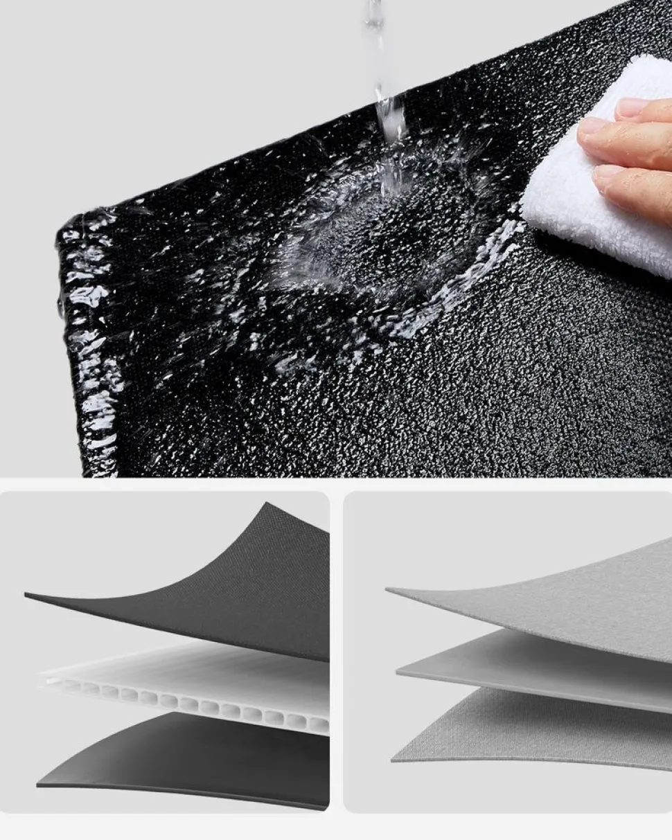 Shop SONGMICS Étagère WC 2 portes Noir