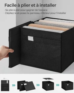 Shop SONGMICS Étagère WC 2 portes Noir