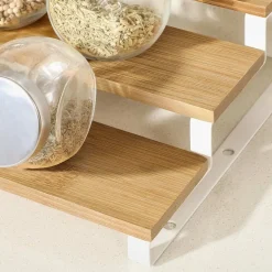 Discount SONGMICS Étagères à épices Boisé et Blanc