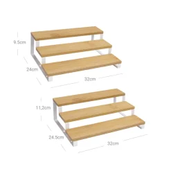 Discount SONGMICS Étagères à épices Boisé et Blanc