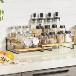 Discount SONGMICS Étagères à épices Boisé et Blanc