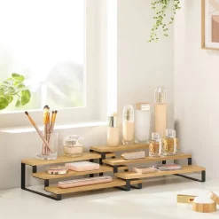 Discount SONGMICS Étagères à épices Boisé et Blanc