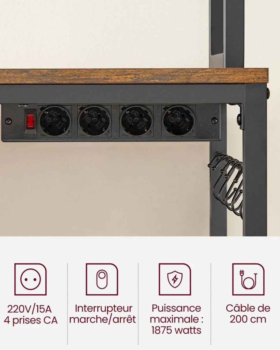Best SONGMICS Étagères d’angle à 5 niveaux en acier argent et beige naturel