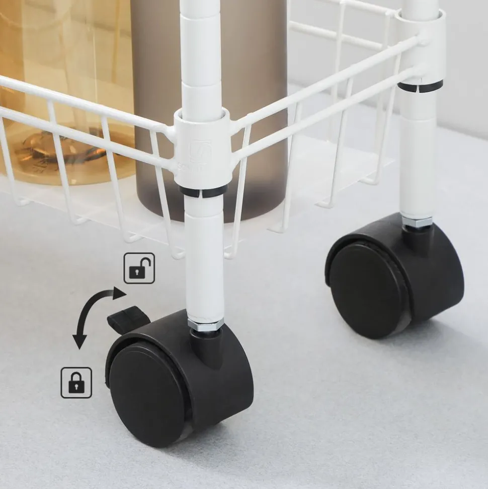 Shop SONGMICS Étagères fine 4 niveaux argenté