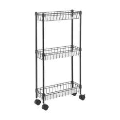 Clearance SONGMICS Étagères fine 3 niveaux noir