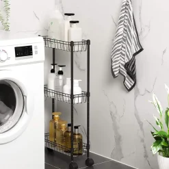 Clearance SONGMICS Étagères fine 3 niveaux noir