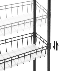 Clearance SONGMICS Étagères fine 3 niveaux noir