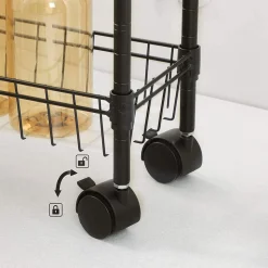 Clearance SONGMICS Étagères fine 3 niveaux noir