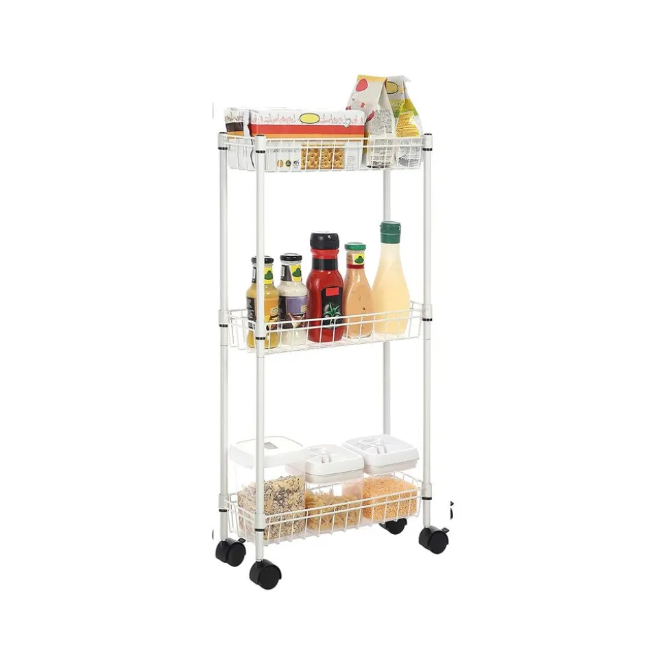 Clearance SONGMICS Étagères fine 3 niveaux noir