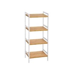 Fashion SONGMICS Tour 4 niveaux bambou Blanc