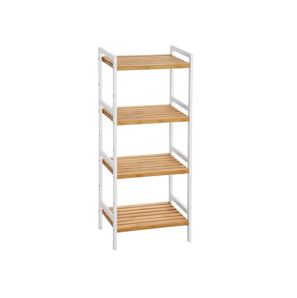 Fashion SONGMICS Tour 4 niveaux bambou Blanc