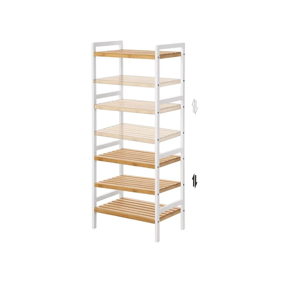 Fashion SONGMICS Tour 4 niveaux bambou Blanc