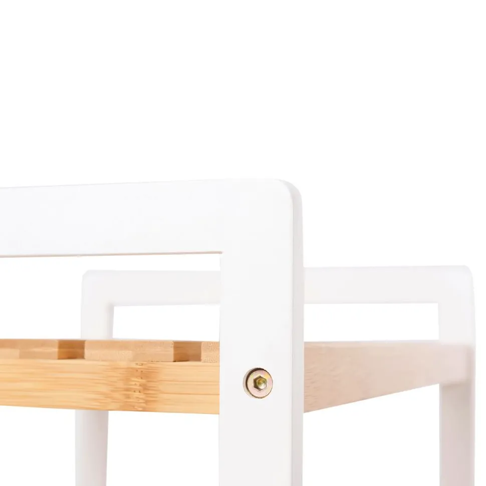 Fashion SONGMICS Tour 4 niveaux bambou Blanc