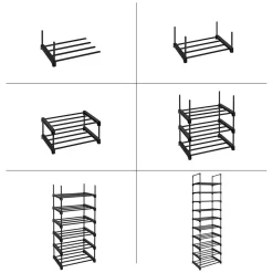 Outlet SONGMICS Tour chaussures 10 niveaux Noir