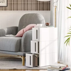 Outlet SONGMICS Tour de rangement sur roulettes Blanc