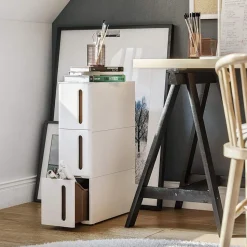 Outlet SONGMICS Tour de rangement sur roulettes Blanc